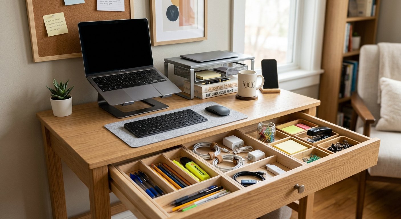 Como Aproveitar Espaços Pequenos na Escrivaninha: 10 Ideias de Organização e Otimização