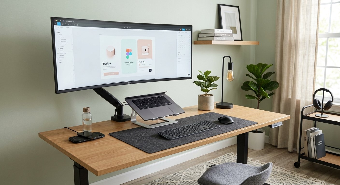 Como Organizar Notebook e Cabos Sem Bagunça: 6 Passos Para Otimizar Monitor e Mesa