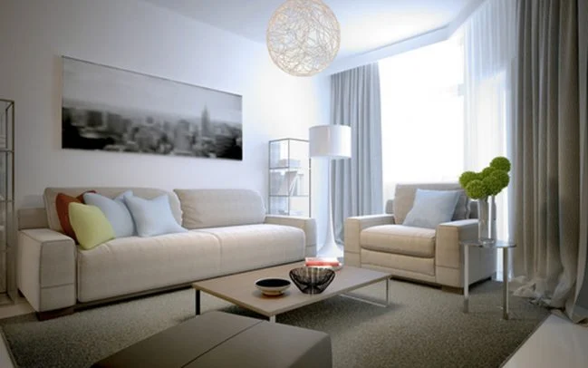 ambiente organizado com poucos objetos e decoração leve.webp são dicas para deixar a casa mais leve e agradável sala organizada com Iluminação natural ambiente acolhedor