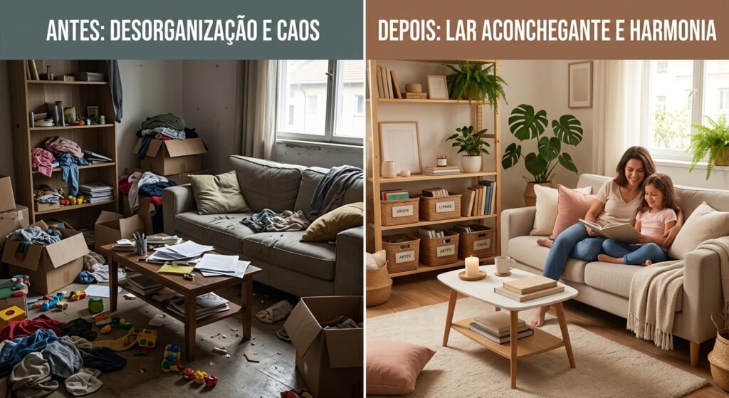 transformação de organização da casa: antes e depois um lar aconchegante utilizando o método 7 pequenas mudanças que transformam seu lar com organização e conforto: 7 hábitos que deixam a rotina mais leve