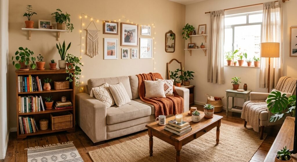 decoração econômica para sala de estar aconchegante e lar acolhedor exemplo de como ter uma sala aconchegante decorada com elementos simples e acolhedores gastando se muito pouco