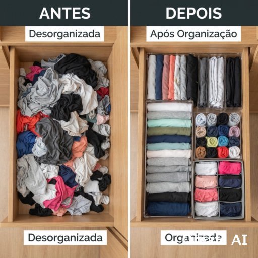 gaveta organizada antes e depois organização armário dobrado roupas separadores caixa organizadora minimalista foi utilizado o guia de organização de pequenos espaços gavetas armários