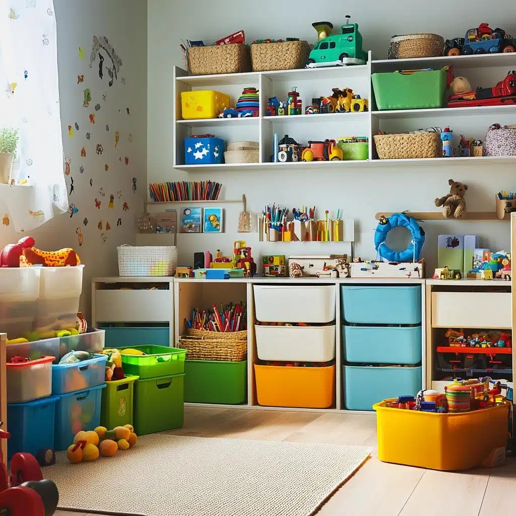 caixas organizadoras brinquedos quarto infantil organizado armazenamento simples foi utilizado o método de como manter a casa organizada com filhos e criar uma rotina leve para toda a família