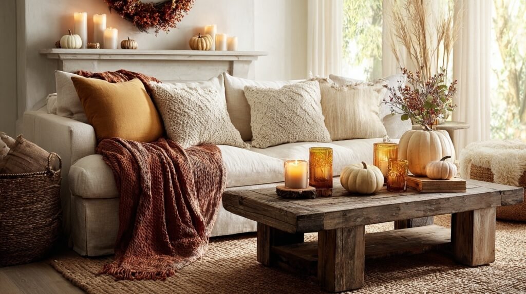 cozy living room budget decor warm home.jpg decoração econômica para sala de estar aconchegante e lar acolhedor.jpg exemplo de como ter uma sala aconchegante decorada com elementos simples e acolhedores gastando se muito pouco