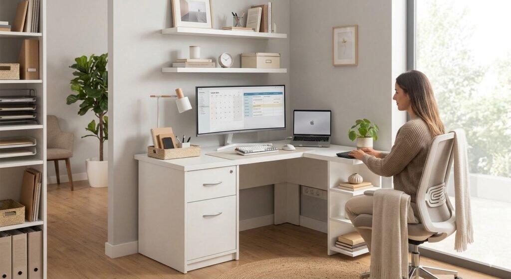 mesa para home office pequeno exemplo de como organizar uma escrivaninha pequena: ideias para um espaço organizado e funcional
