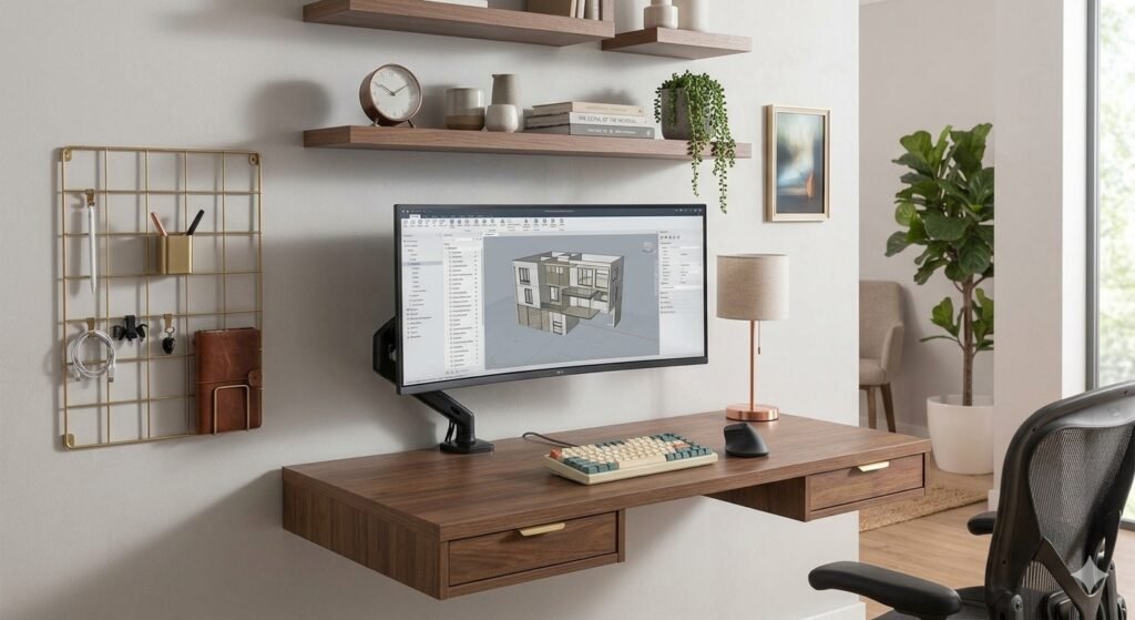 configuração organizada de mesa para home office pequeno exemplo clássico de como organizar uma escrivaninha pequena: ideias para um espaço organizado e funcional