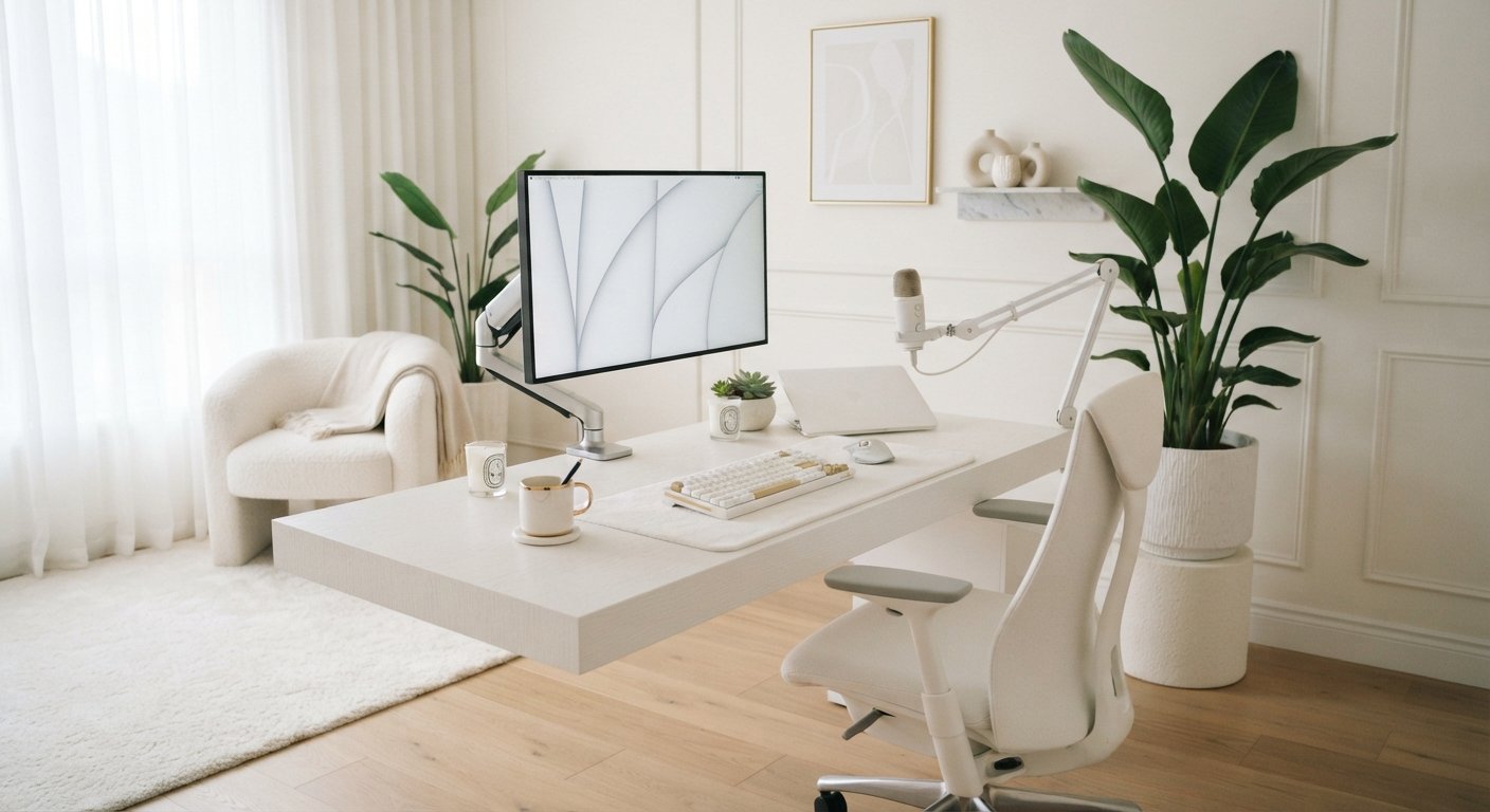 Como Criar um Setup Branco Estético Organizado e Funcional