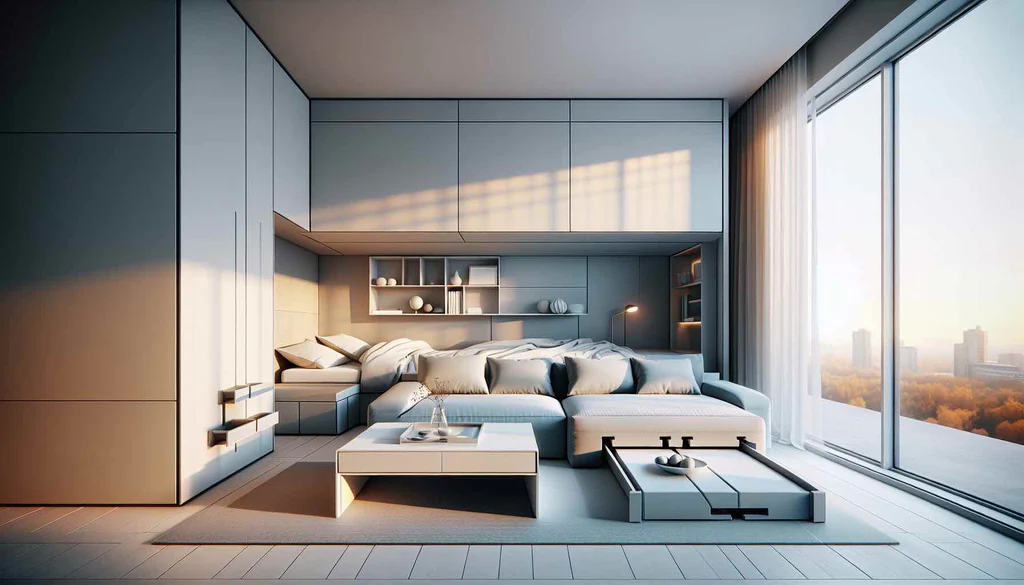 minimalist home declutter clean living room organized light decor.webp sala de estar minimalista organizada e iluminada com decoração leve e livre de excessos aprenda como reduzir o excesso de objetos em casa