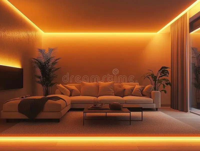 warm lighting cozy home interior decoration.webp decoração de interiores residencial aconchegante com iluminação quente.webp um exemplo de de sala aconchegante decorada com elementos simples e acolhedores
