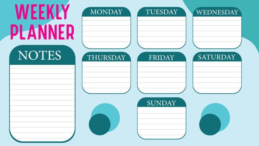 weekly planning desk planner organized schedule.jpg planejador de mesa semanal agenda organizada.jpg utilize na organização semanal da rotina como planejar a semana com rotina organizada e produtiva